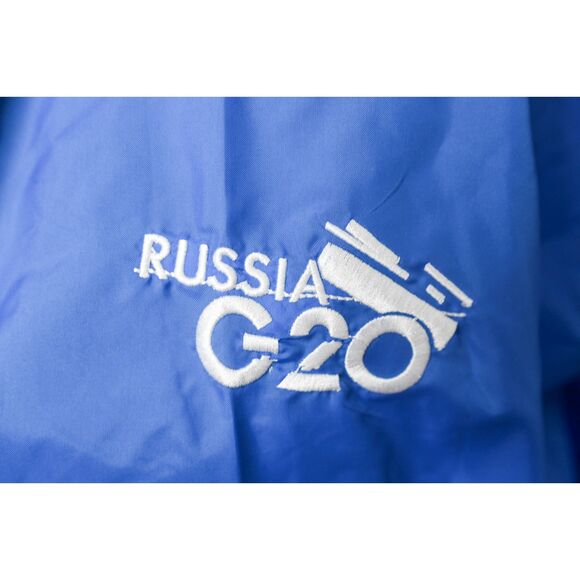 Russia G20 Summit Commemorative Nylon Windbreaker Mens Medium - Picture 6 of 8